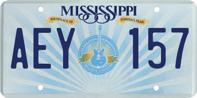 MS license plate AEY157