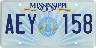 MS license plate AEY158