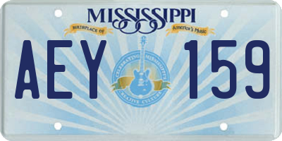 MS license plate AEY159