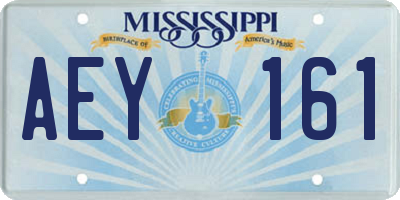 MS license plate AEY161
