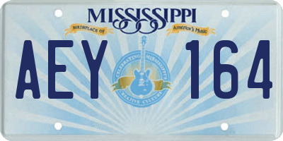 MS license plate AEY164