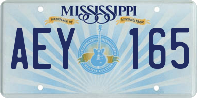 MS license plate AEY165
