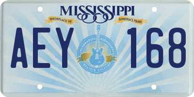 MS license plate AEY168