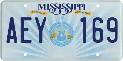 MS license plate AEY169