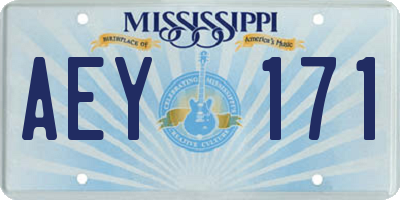 MS license plate AEY171