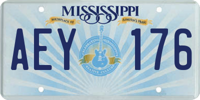 MS license plate AEY176