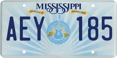 MS license plate AEY185