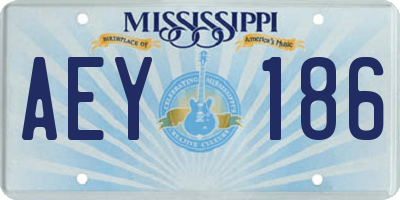 MS license plate AEY186