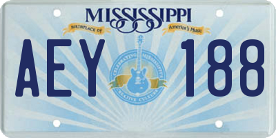 MS license plate AEY188