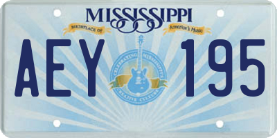 MS license plate AEY195