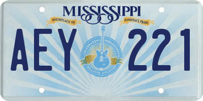 MS license plate AEY221