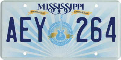 MS license plate AEY264