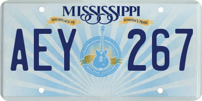MS license plate AEY267
