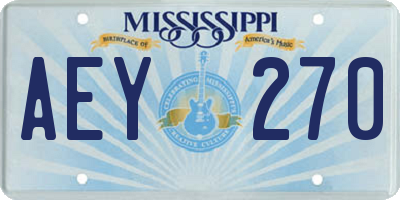 MS license plate AEY270
