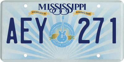 MS license plate AEY271