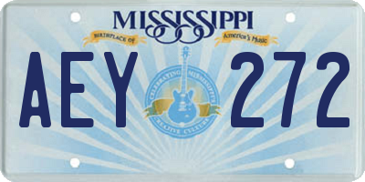 MS license plate AEY272