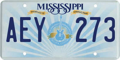 MS license plate AEY273