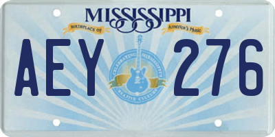 MS license plate AEY276