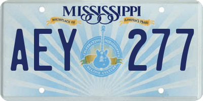 MS license plate AEY277