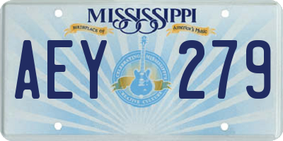 MS license plate AEY279