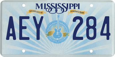 MS license plate AEY284