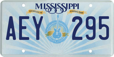 MS license plate AEY295