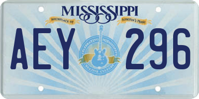 MS license plate AEY296