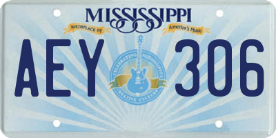 MS license plate AEY306