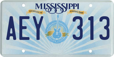 MS license plate AEY313