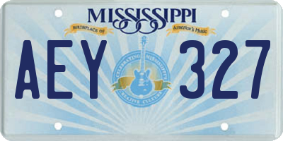 MS license plate AEY327