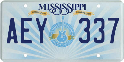 MS license plate AEY337