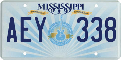 MS license plate AEY338