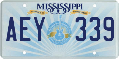 MS license plate AEY339