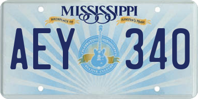 MS license plate AEY340