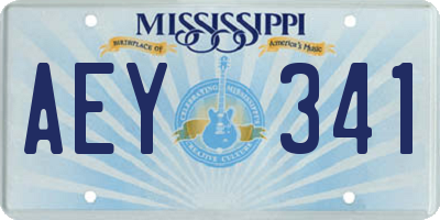 MS license plate AEY341