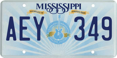 MS license plate AEY349
