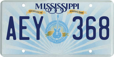 MS license plate AEY368