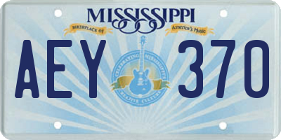 MS license plate AEY370