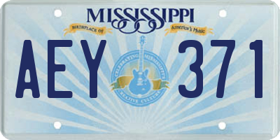 MS license plate AEY371