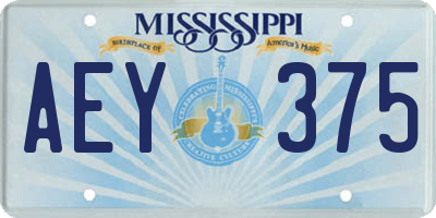MS license plate AEY375