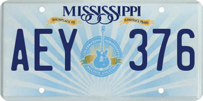 MS license plate AEY376