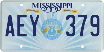 MS license plate AEY379