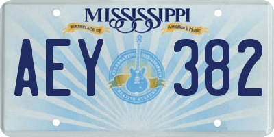 MS license plate AEY382