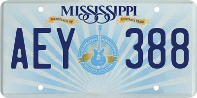 MS license plate AEY388