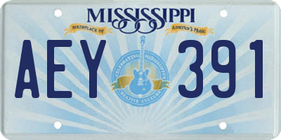 MS license plate AEY391