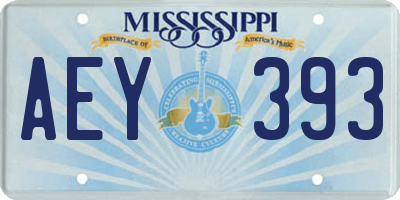 MS license plate AEY393