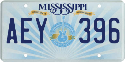 MS license plate AEY396