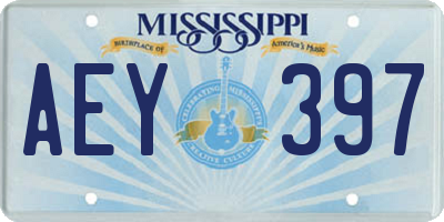MS license plate AEY397