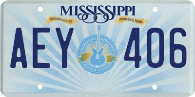 MS license plate AEY406