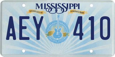 MS license plate AEY410